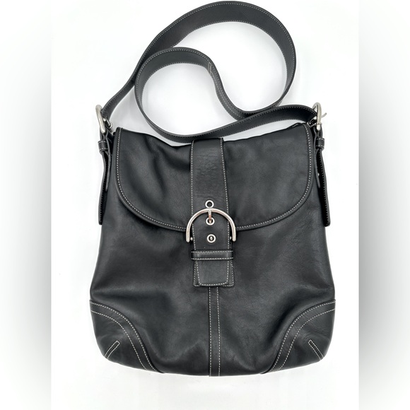 VINTAGE COACH LEATHER HOBO (style #9481) BUCKET CROSSBODY BAG - Picture 3 of 15